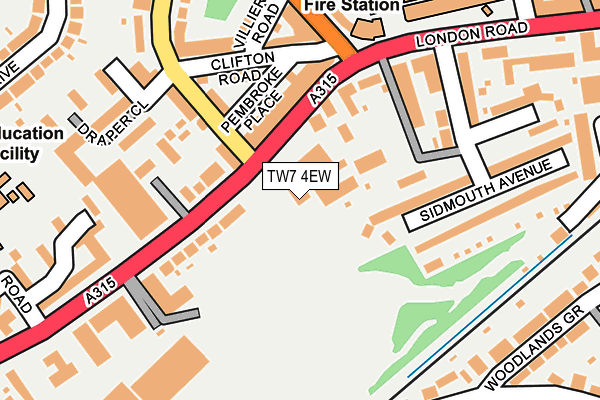 TW7 4EW map - OS OpenMap – Local (Ordnance Survey) TW7 4EW map - OS OpenMap – Local (Ordnance Survey)