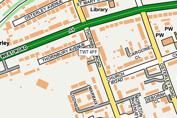 TW7 4FF map - OS OpenMap – Local (Ordnance Survey) TW7 4FF map - OS OpenMap – Local (Ordnance Survey)