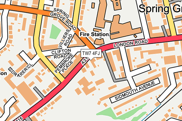 TW7 4FJ map - OS OpenMap – Local (Ordnance Survey) TW7 4FJ map - OS OpenMap – Local (Ordnance Survey)