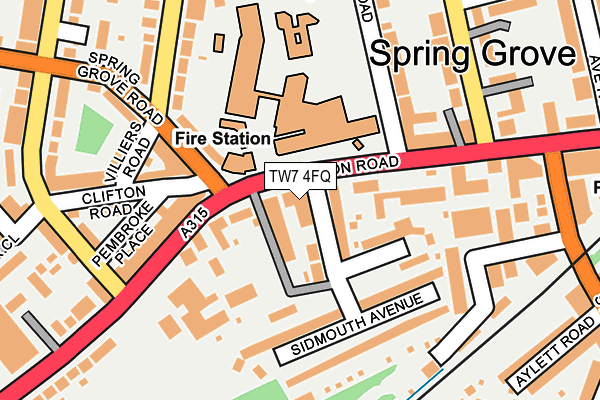 TW7 4FQ map - OS OpenMap – Local (Ordnance Survey) TW7 4FQ map - OS OpenMap – Local (Ordnance Survey)