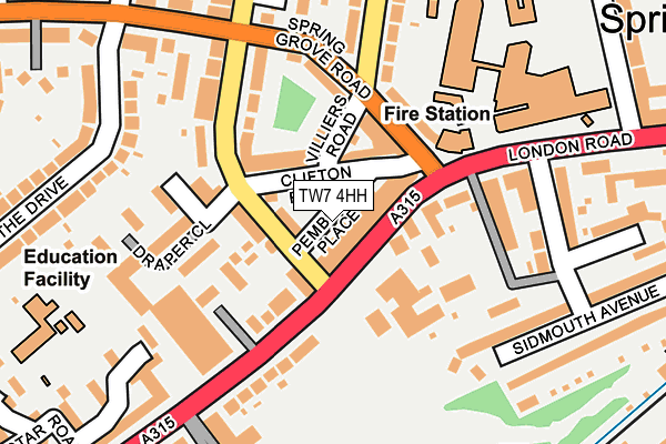 TW7 4HH map - OS OpenMap – Local (Ordnance Survey) TW7 4HH map - OS OpenMap – Local (Ordnance Survey)
