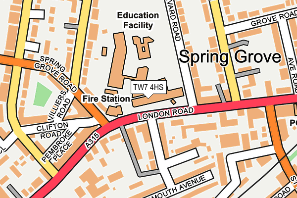 TW7 4HS map - OS OpenMap – Local (Ordnance Survey) TW7 4HS map - OS OpenMap – Local (Ordnance Survey)