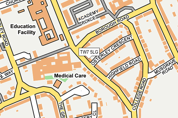 TW7 5LG map - OS OpenMap – Local (Ordnance Survey) TW7 5LG map - OS OpenMap – Local (Ordnance Survey)