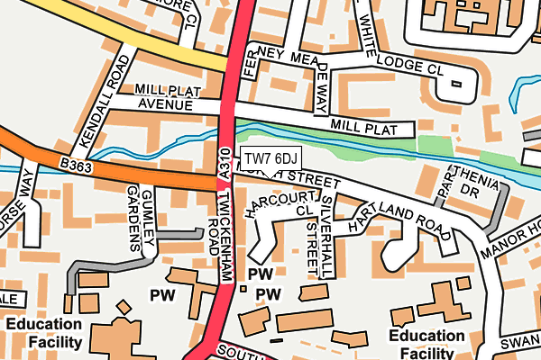 TW7 6DJ map - OS OpenMap – Local (Ordnance Survey) TW7 6DJ map - OS OpenMap – Local (Ordnance Survey)