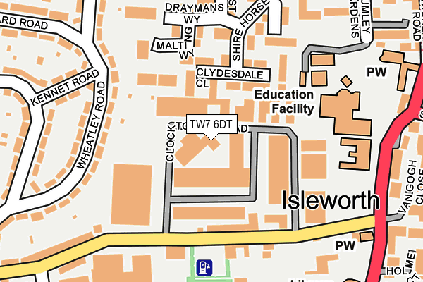 TW7 6DT map - OS OpenMap – Local (Ordnance Survey) TW7 6DT map - OS OpenMap – Local (Ordnance Survey)
