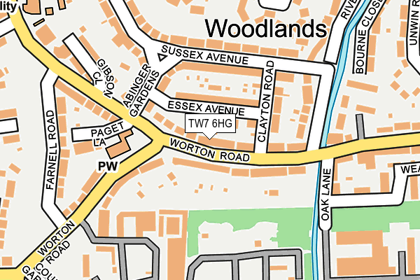 TW7 6HG map - OS OpenMap – Local (Ordnance Survey) TW7 6HG map - OS OpenMap – Local (Ordnance Survey)
