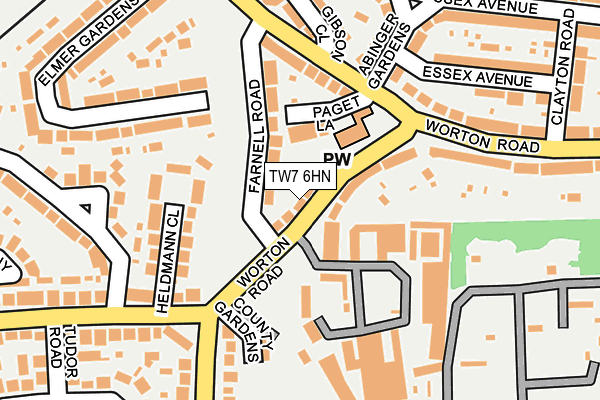 TW7 6HN map - OS OpenMap – Local (Ordnance Survey) TW7 6HN map - OS OpenMap – Local (Ordnance Survey)