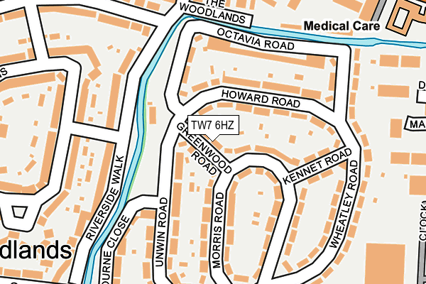 TW7 6HZ map - OS OpenMap – Local (Ordnance Survey) TW7 6HZ map - OS OpenMap – Local (Ordnance Survey)