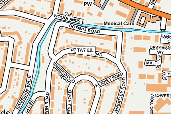 TW7 6JL map - OS OpenMap – Local (Ordnance Survey) TW7 6JL map - OS OpenMap – Local (Ordnance Survey)