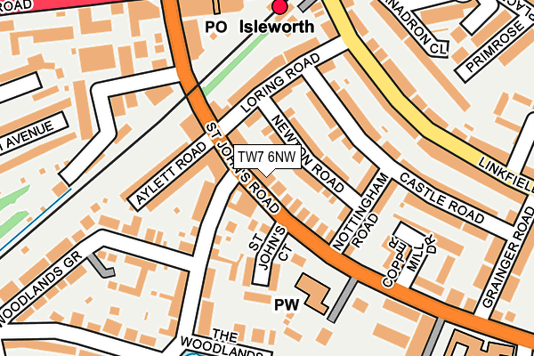 TW7 6NW map - OS OpenMap – Local (Ordnance Survey) TW7 6NW map - OS OpenMap – Local (Ordnance Survey)