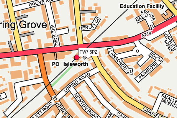 TW7 6PZ map - OS OpenMap – Local (Ordnance Survey) TW7 6PZ map - OS OpenMap – Local (Ordnance Survey)