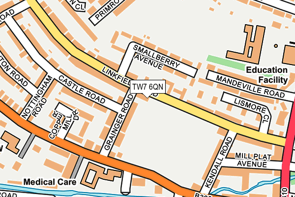 TW7 6QN map - OS OpenMap – Local (Ordnance Survey) TW7 6QN map - OS OpenMap – Local (Ordnance Survey)