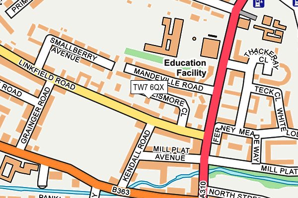 TW7 6QX map - OS OpenMap – Local (Ordnance Survey) TW7 6QX map - OS OpenMap – Local (Ordnance Survey)