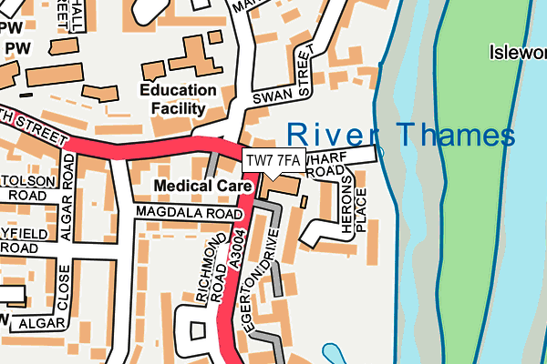 TW7 7FA map - OS OpenMap – Local (Ordnance Survey) TW7 7FA map - OS OpenMap – Local (Ordnance Survey)