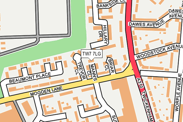 TW7 7LG map - OS OpenMap – Local (Ordnance Survey) TW7 7LG map - OS OpenMap – Local (Ordnance Survey)