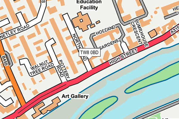 TW8 0BD map - OS OpenMap – Local (Ordnance Survey)