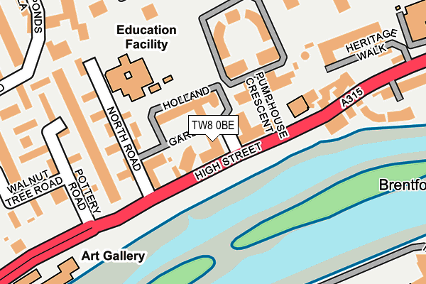 TW8 0BE map - OS OpenMap – Local (Ordnance Survey)