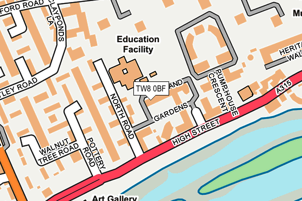 TW8 0BF map - OS OpenMap – Local (Ordnance Survey)