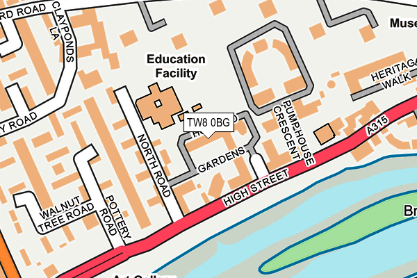 TW8 0BG map - OS OpenMap – Local (Ordnance Survey)