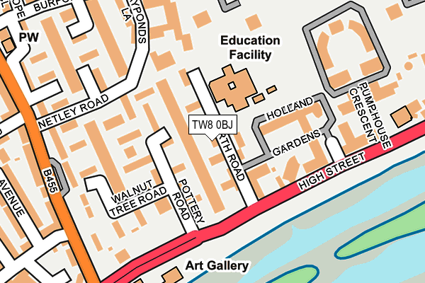 TW8 0BJ map - OS OpenMap – Local (Ordnance Survey)