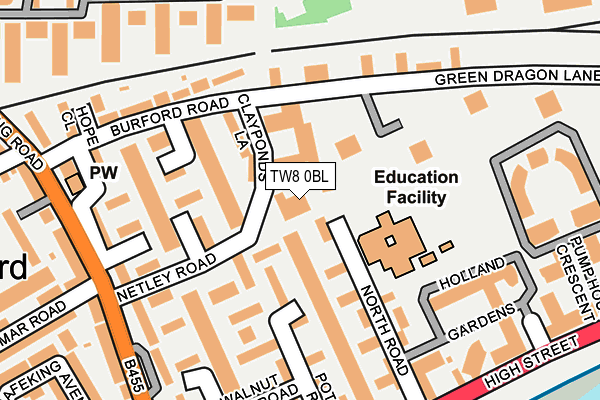 TW8 0BL map - OS OpenMap – Local (Ordnance Survey)