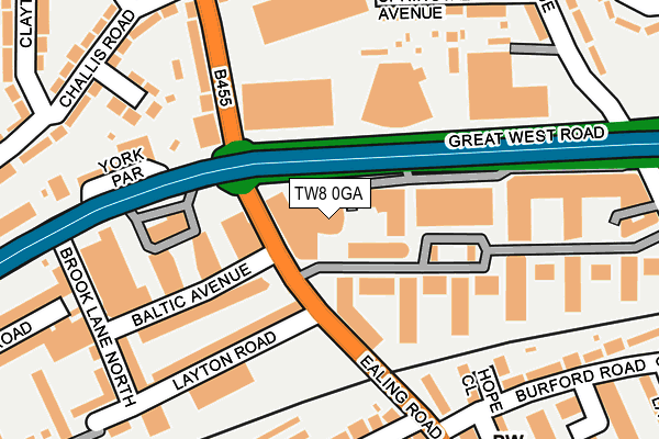 TW8 0GA map - OS OpenMap – Local (Ordnance Survey) TW8 0GA map - OS OpenMap – Local (Ordnance Survey)