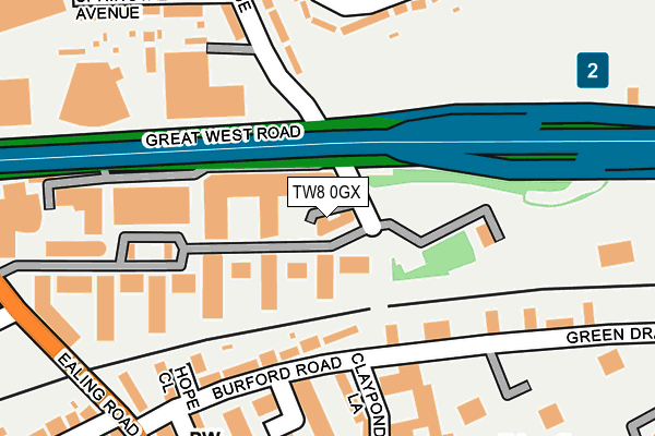 TW8 0GX map - OS OpenMap – Local (Ordnance Survey) TW8 0GX map - OS OpenMap – Local (Ordnance Survey)