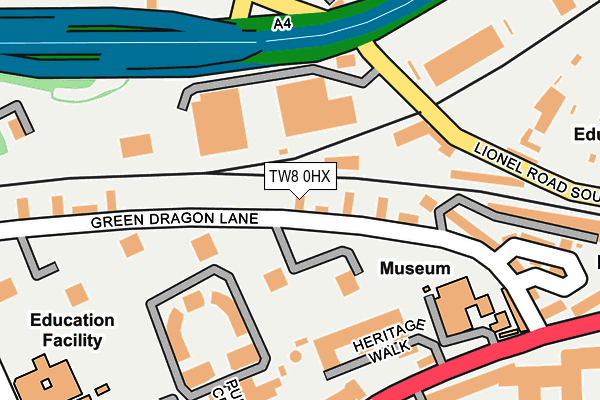 TW8 0HX map - OS OpenMap – Local (Ordnance Survey) TW8 0HX map - OS OpenMap – Local (Ordnance Survey)