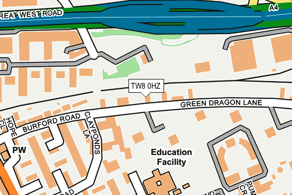TW8 0HZ map - OS OpenMap – Local (Ordnance Survey) TW8 0HZ map - OS OpenMap – Local (Ordnance Survey)
