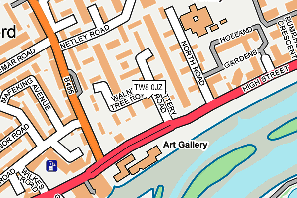 TW8 0JZ map - OS OpenMap – Local (Ordnance Survey)