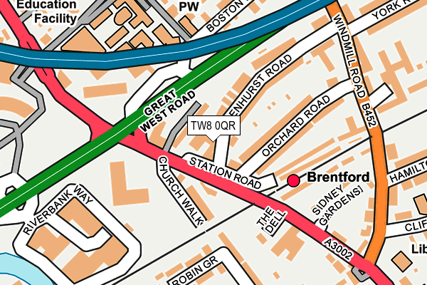 TW8 0QR map - OS OpenMap – Local (Ordnance Survey) TW8 0QR map - OS OpenMap – Local (Ordnance Survey)