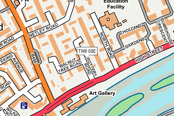 TW8 0SE map - OS OpenMap – Local (Ordnance Survey)