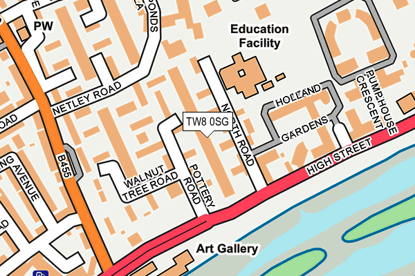 TW8 0SG map - OS OpenMap – Local (Ordnance Survey)