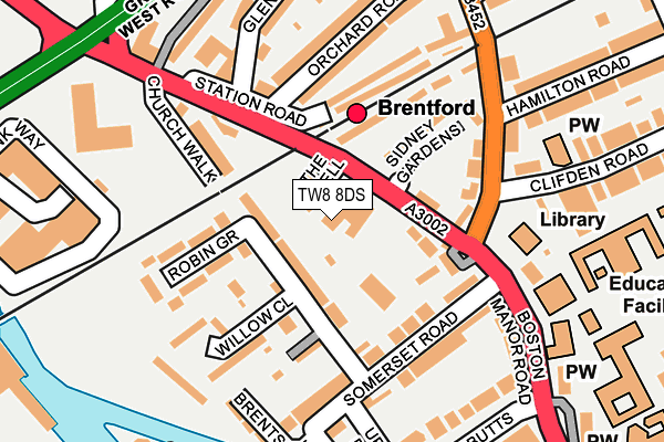 TW8 8DS map - OS OpenMap – Local (Ordnance Survey) TW8 8DS map - OS OpenMap – Local (Ordnance Survey)