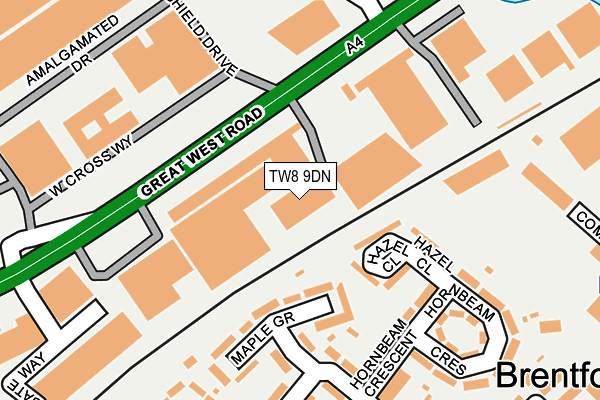 TW8 9DN map - OS OpenMap – Local (Ordnance Survey) TW8 9DN map - OS OpenMap – Local (Ordnance Survey)