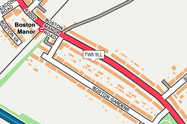 TW8 9LL map - OS OpenMap – Local (Ordnance Survey) TW8 9LL map - OS OpenMap – Local (Ordnance Survey)