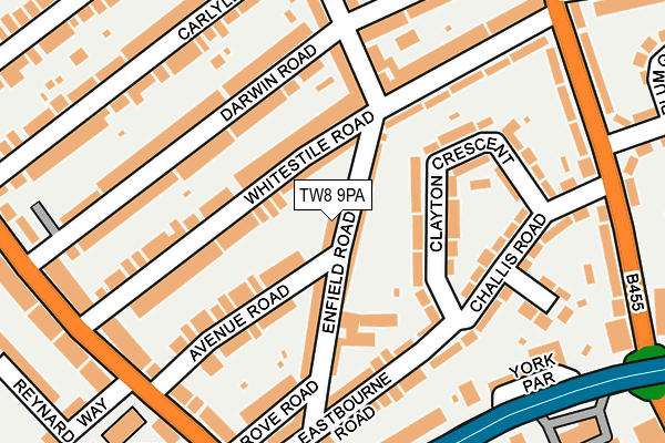 TW8 9PA map - OS OpenMap – Local (Ordnance Survey) TW8 9PA map - OS OpenMap – Local (Ordnance Survey)