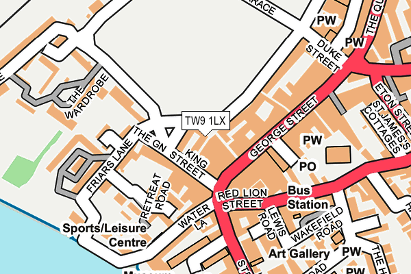 TW9 1LX map - OS OpenMap – Local (Ordnance Survey) TW9 1LX map - OS OpenMap – Local (Ordnance Survey)