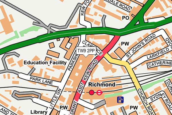 TW9 2PP map - OS OpenMap – Local (Ordnance Survey) TW9 2PP map - OS OpenMap – Local (Ordnance Survey)