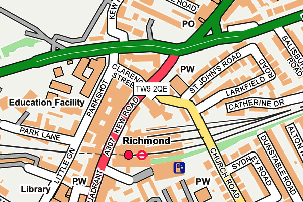 TW9 2QE map - OS OpenMap – Local (Ordnance Survey) TW9 2QE map - OS OpenMap – Local (Ordnance Survey)