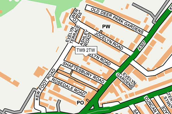 TW9 2TW map - OS OpenMap – Local (Ordnance Survey) TW9 2TW map - OS OpenMap – Local (Ordnance Survey)