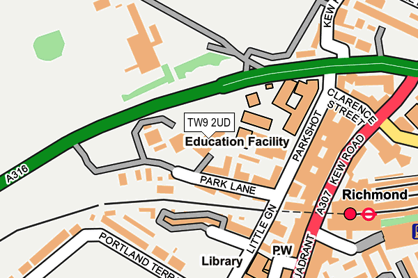 TW9 2UD map - OS OpenMap – Local (Ordnance Survey) TW9 2UD map - OS OpenMap – Local (Ordnance Survey)