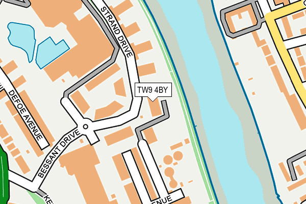TW9 4BY map - OS OpenMap – Local (Ordnance Survey)
