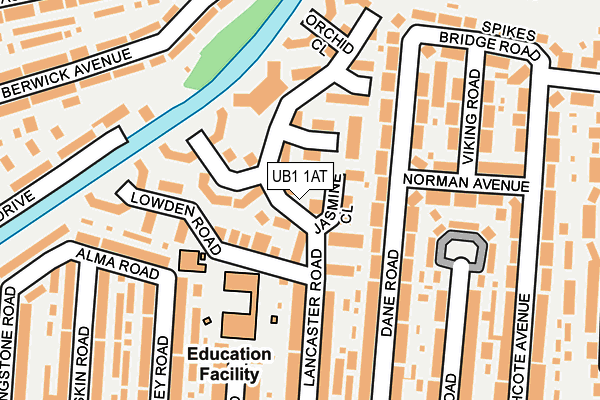 UB1 1AT map - OS OpenMap – Local (Ordnance Survey) UB1 1AT map - OS OpenMap – Local (Ordnance Survey)