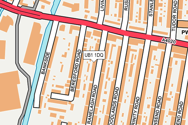 UB1 1DQ map - OS OpenMap – Local (Ordnance Survey) UB1 1DQ map - OS OpenMap – Local (Ordnance Survey)