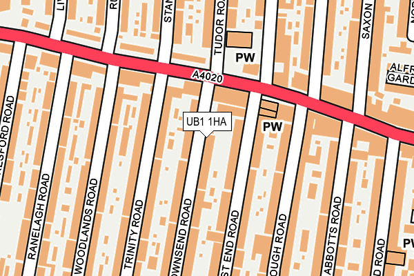 UB1 1HA map - OS OpenMap – Local (Ordnance Survey) UB1 1HA map - OS OpenMap – Local (Ordnance Survey)