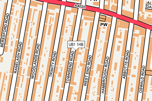 UB1 1HB map - OS OpenMap – Local (Ordnance Survey) UB1 1HB map - OS OpenMap – Local (Ordnance Survey)