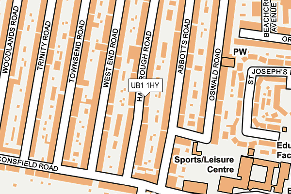 UB1 1HY map - OS OpenMap – Local (Ordnance Survey) UB1 1HY map - OS OpenMap – Local (Ordnance Survey)