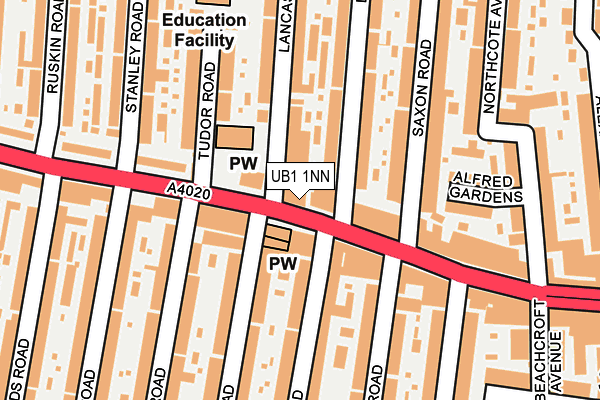 UB1 1NN map - OS OpenMap – Local (Ordnance Survey) UB1 1NN map - OS OpenMap – Local (Ordnance Survey)