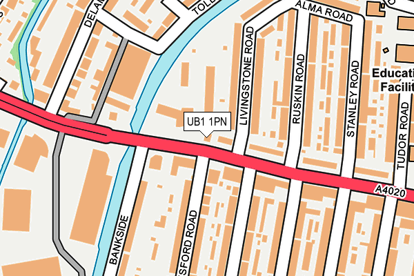UB1 1PN map - OS OpenMap – Local (Ordnance Survey) UB1 1PN map - OS OpenMap – Local (Ordnance Survey)